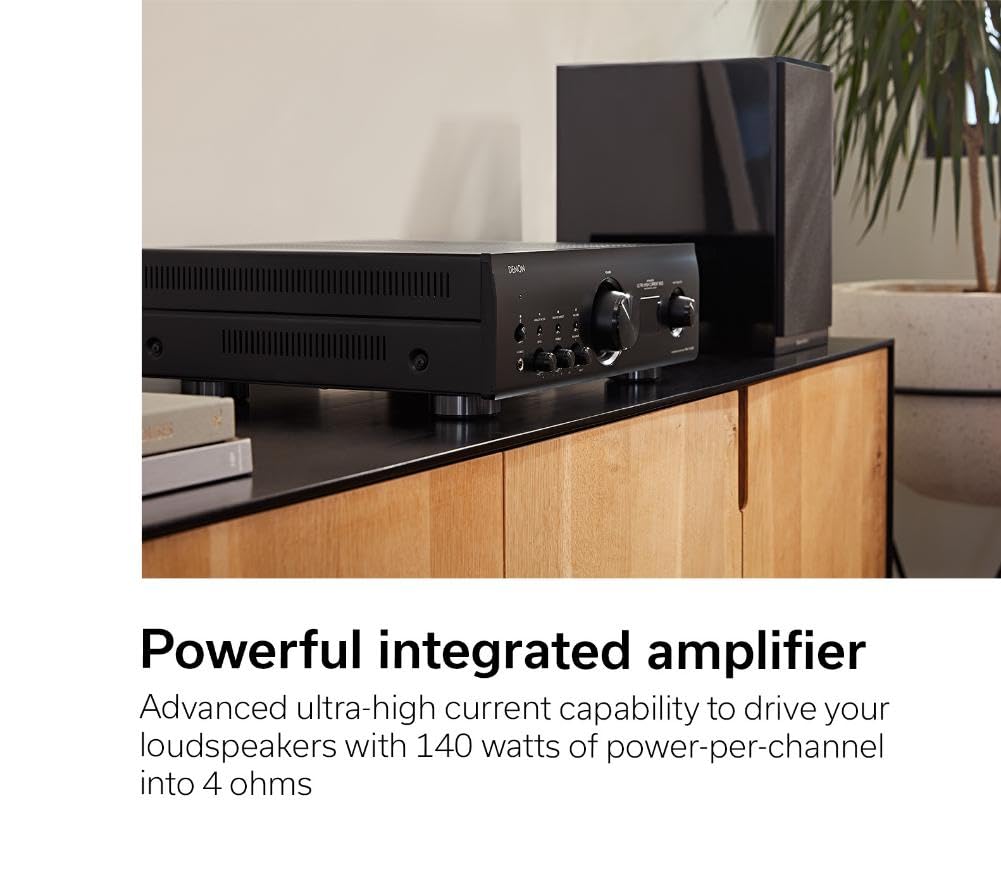Denon PMA - 1700NE (2022 Model) Integrated Amplifier (140W x 2), Built - in USB - DAC & Phono Equalizer, Analog Mode, Ultra - High Current Power Circuit, Advanced AL32 Processing Plus, Hi - Res Audio, Black - electronicsexpo.com - Misc