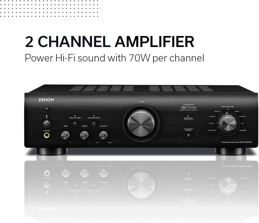 Denon PMA - 600NE Stereo Integrated Amplifier (Open Box) - electronicsexpo.com - Integrated Amplifiers