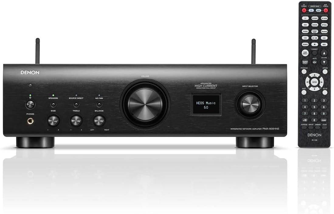 Denon PMA - 900HNE Stereo Integrated Amplifier with Wi - Fi, Bluetooth, Apple AirPlay 2, and HEOS Built - In - electronicsexpo.com - Integrated Amplifiers
