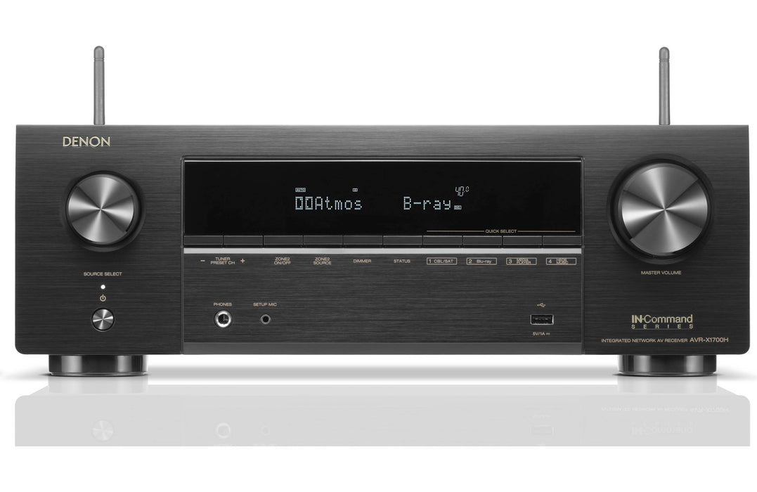 Denon AVR-X1700H 7.2-Channel Home Theater Receiver (Open Box)