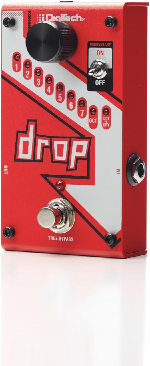 DigiTech Drop Polyphonic Drop - Tune Pitch - Shift Pedal (Red) - electronicsexpo.com - Guitar Pedals & Effects
