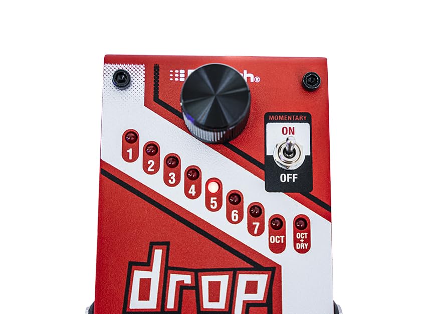 DigiTech Drop Polyphonic Drop - Tune Pitch - Shift Pedal (Red) - electronicsexpo.com - Guitar Pedals & Effects