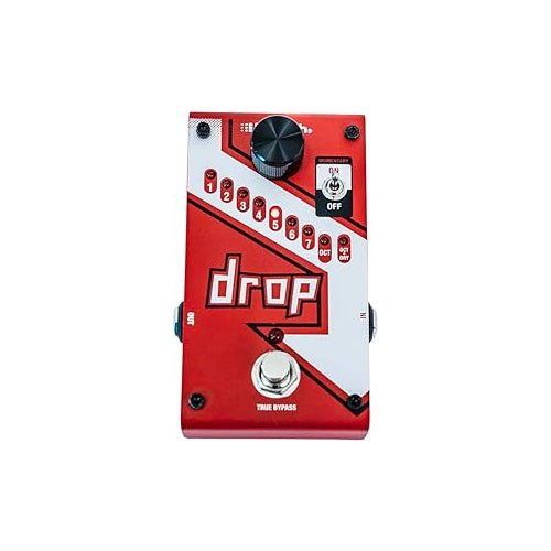 DigiTech Drop Polyphonic Drop - Tune Pitch - Shift Pedal (Red) - electronicsexpo.com - Guitar Pedals & Effects