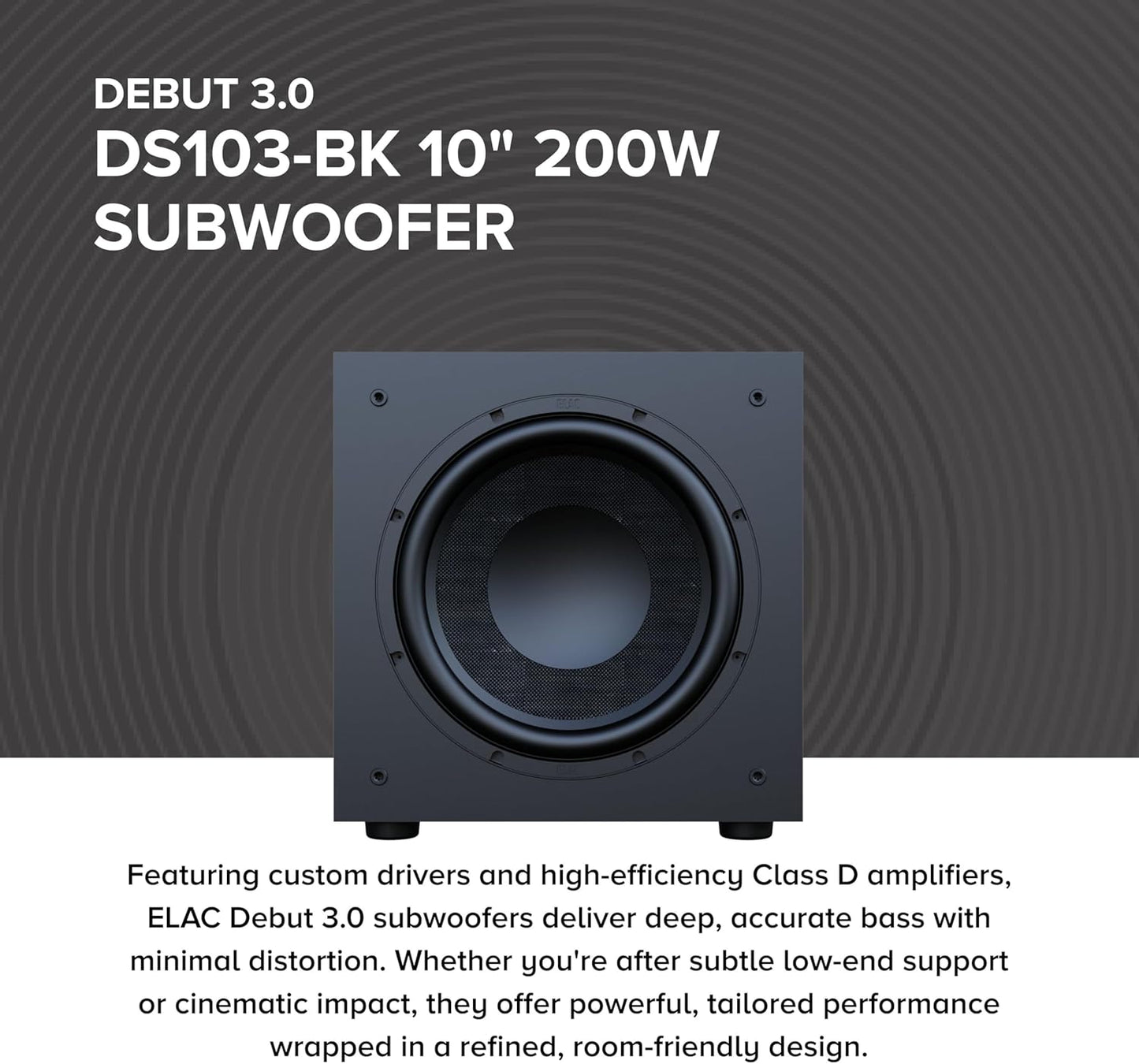 Elac DS103 10" Powered Subwoofer - electronicsexpo.com - Subwoofers