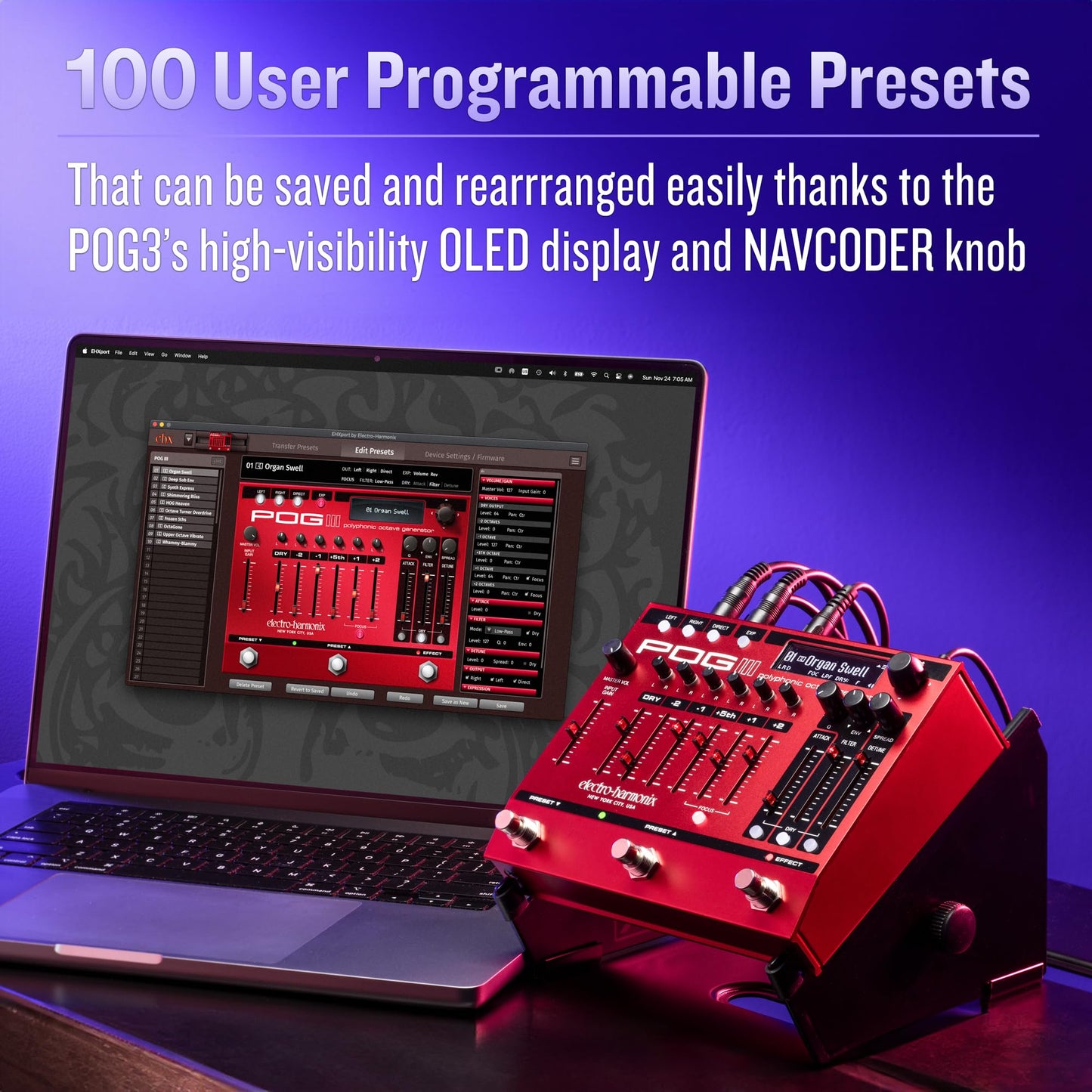 Electro - Harmonix POG3 Polyphonic Octave Generator - electronicsexpo.com - Guitar Pedals & Effects