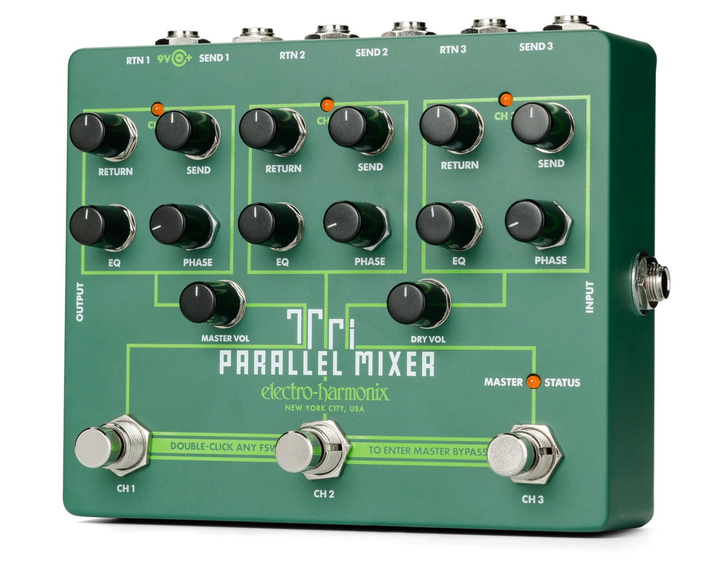 Electro - Harmonix Tri Parallel Mixer Effects Loop Mixer/Switcher Pedal - electronicsexpo.com - Guitar Pedals & Effects