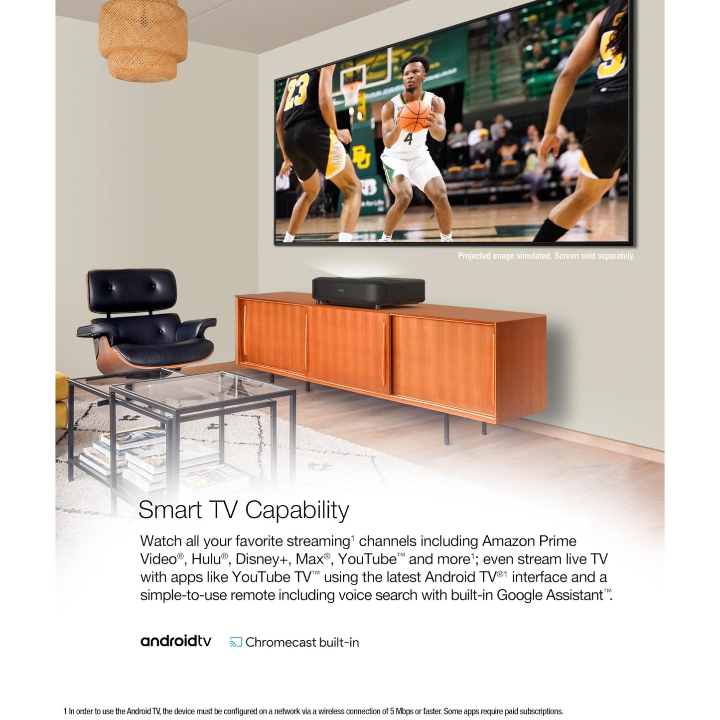 Epson EpiqVision Ultra LS650 Smart Streaming Laser Projector - electronicsexpo.com - Projectors