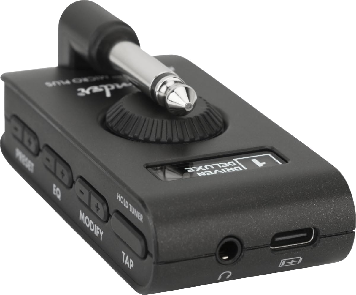 Fender Mustang Micro Plus Headphone Amplifier with Rechargeable Battery - electronicsexpo.com - Headphone Amplifiers