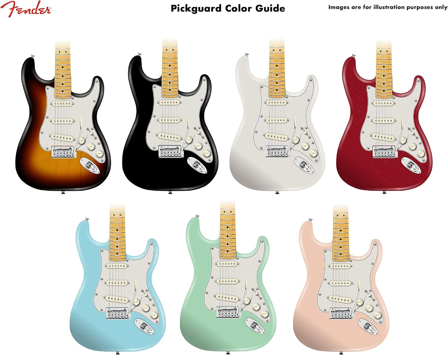 Fender Original 57/62 Prewired Stratocaster Pickguard (White) - electronicsexpo.com - Accessories