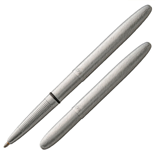 Fisher Space Pen Brushed Chrome Bullet Space Pen, Ballpoint, Brass, Black Ink, Gift Box - electronicsexpo.com - Pens