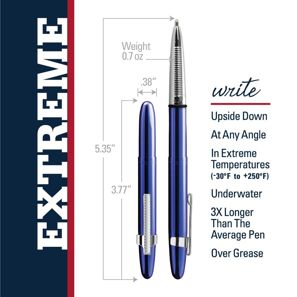 Fisher Space Pen Bullet Pen - 400 Series - Blueberry with Clip - electronicsexpo.com - Pens