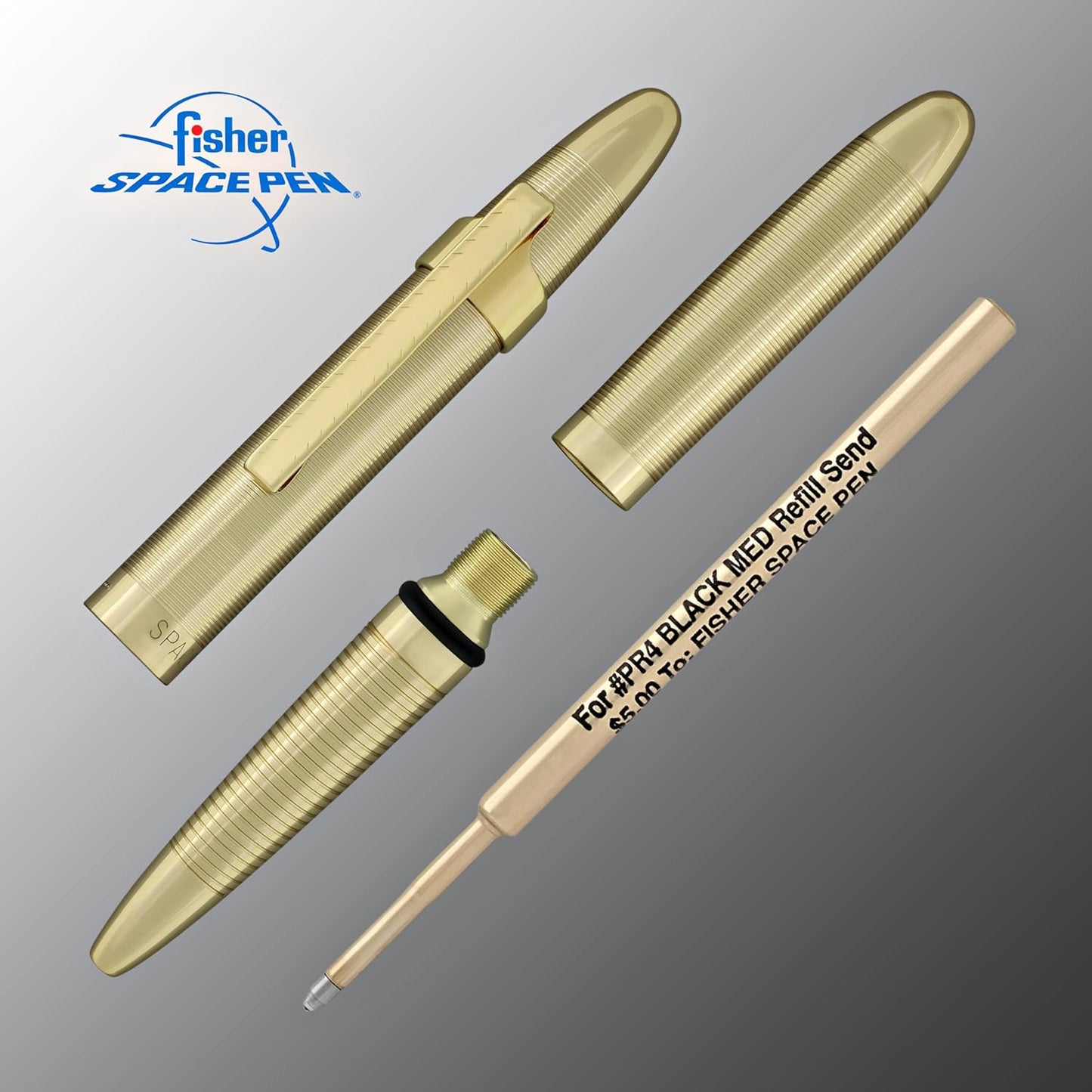 Fisher Space Pen Bullet Pen 400 Series Lacquered Brass - electronicsexpo.com - Pens