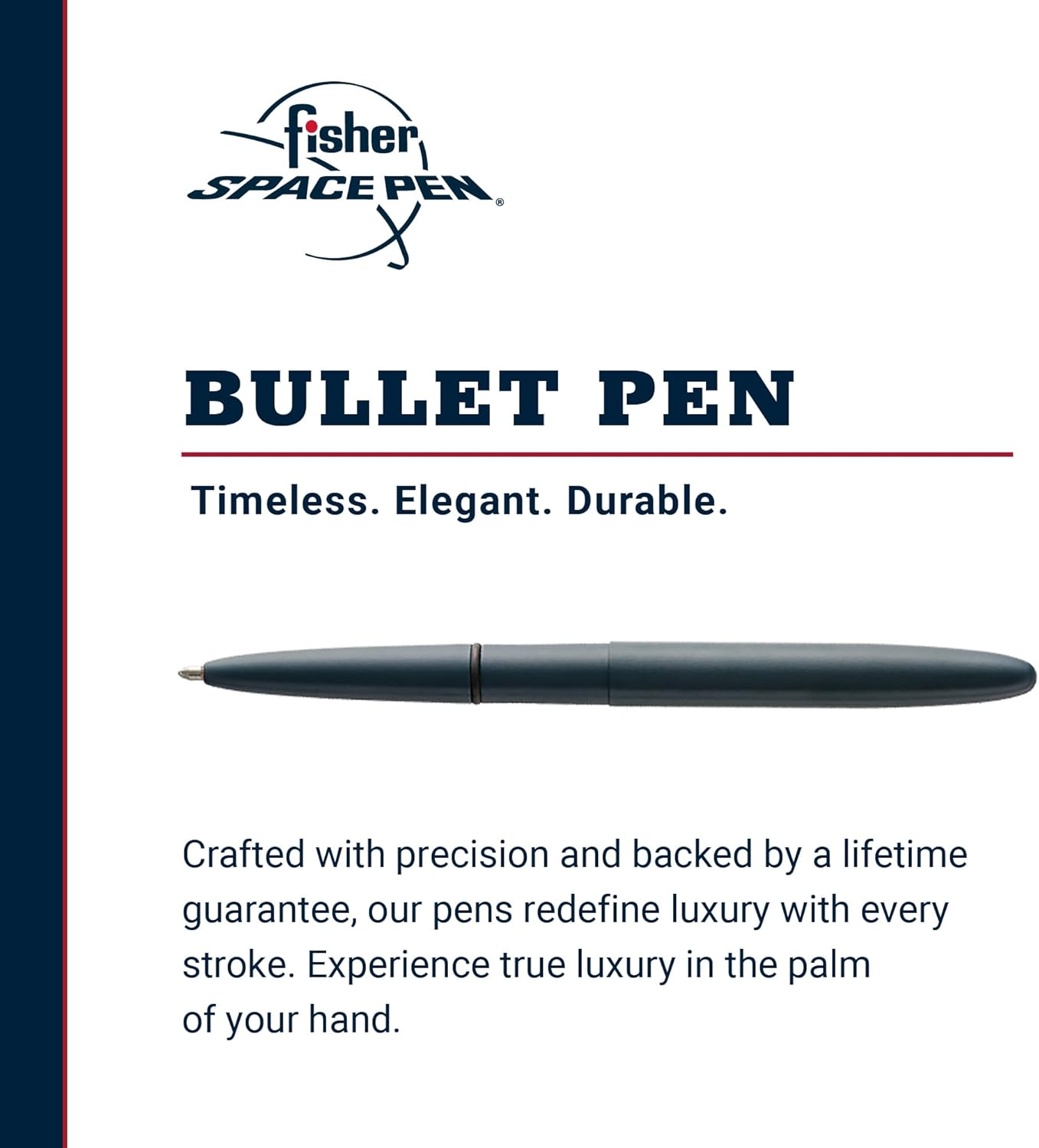 FISHER Space Pen Bullet Pen, Ballpoint, Elite Navy Blue, Cerakote Finish, Black Ink - electronicsexpo.com - Pens