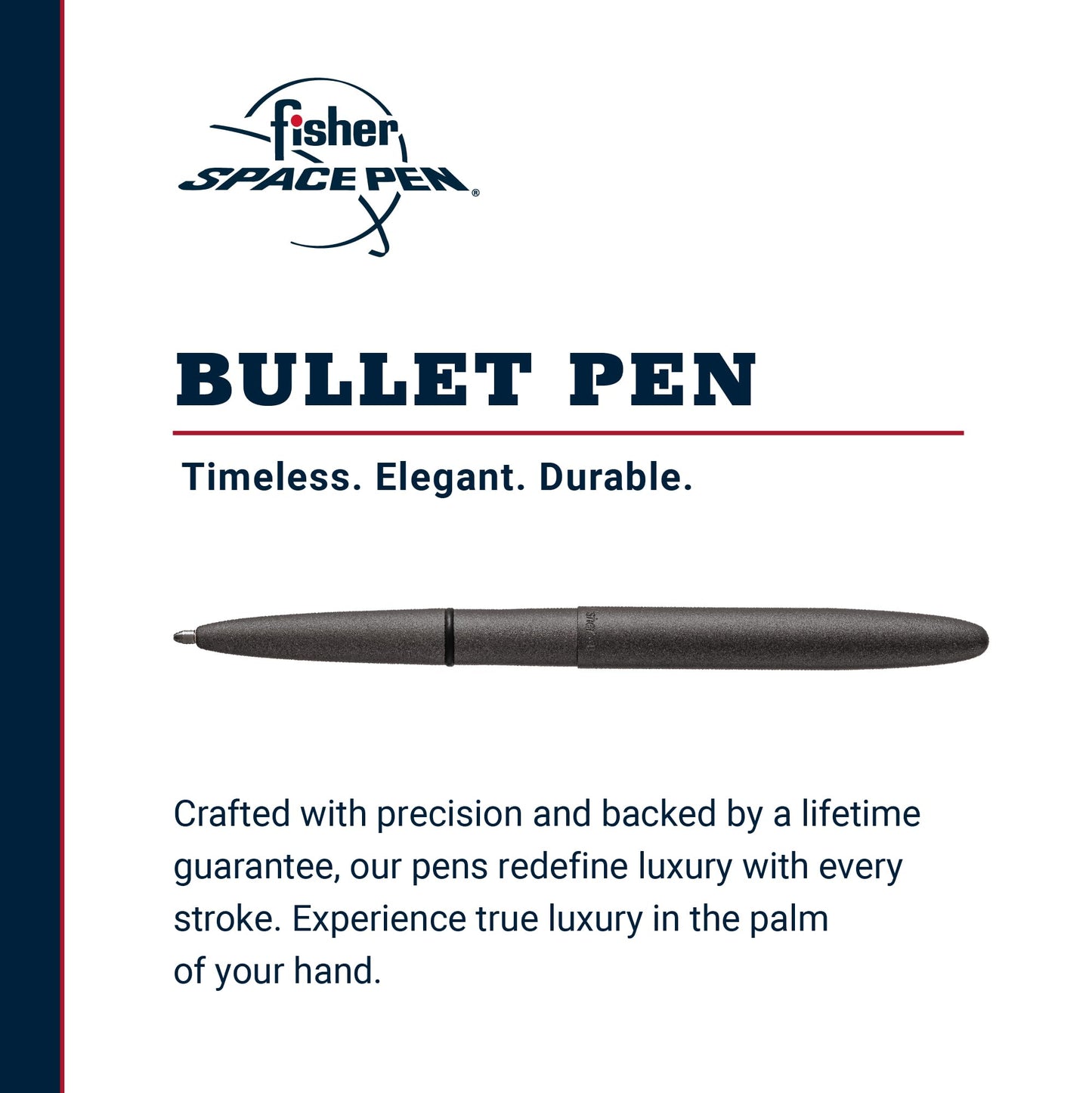 Fisher Space Pen Bullet Pen, Ballpoint, Tungsten, Cerakote Finish, Black Ink - electronicsexpo.com - Pens