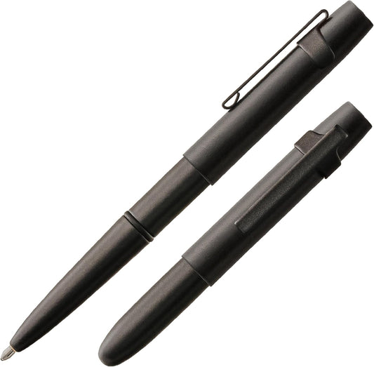 Fisher Space Pen Bullet Pen, X - Mark Flat Cap, Matte Black, Ballpoint, Black Ink, Pocket Clip - electronicsexpo.com - Misc
