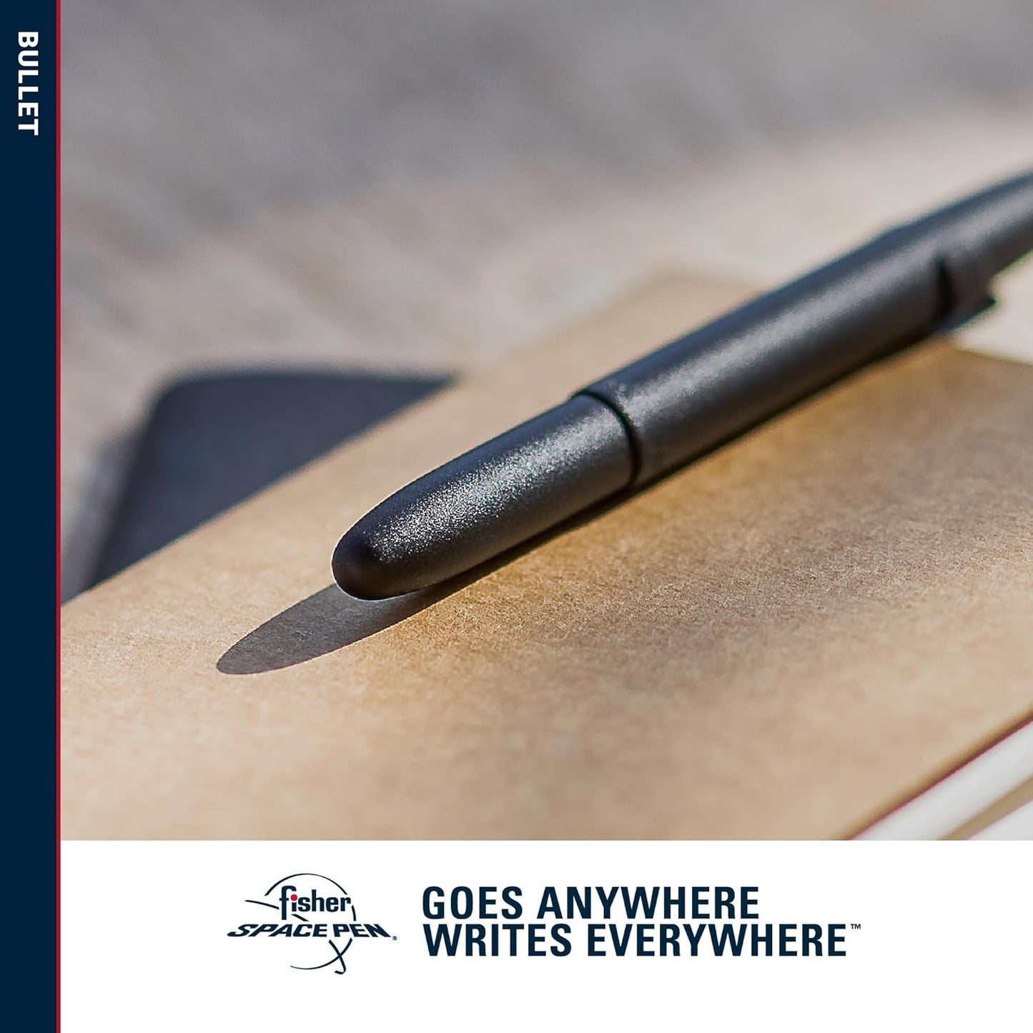 Fisher Space Pen Bullet Pen, X - Mark Flat Cap, Matte Black, Ballpoint, Black Ink, Pocket Clip - electronicsexpo.com - Misc