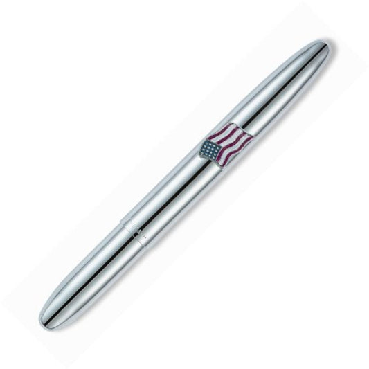 Fisher Space Pen, Bullet Space Pen with American Flag Emblem, Chrome - electronicsexpo.com - Pens