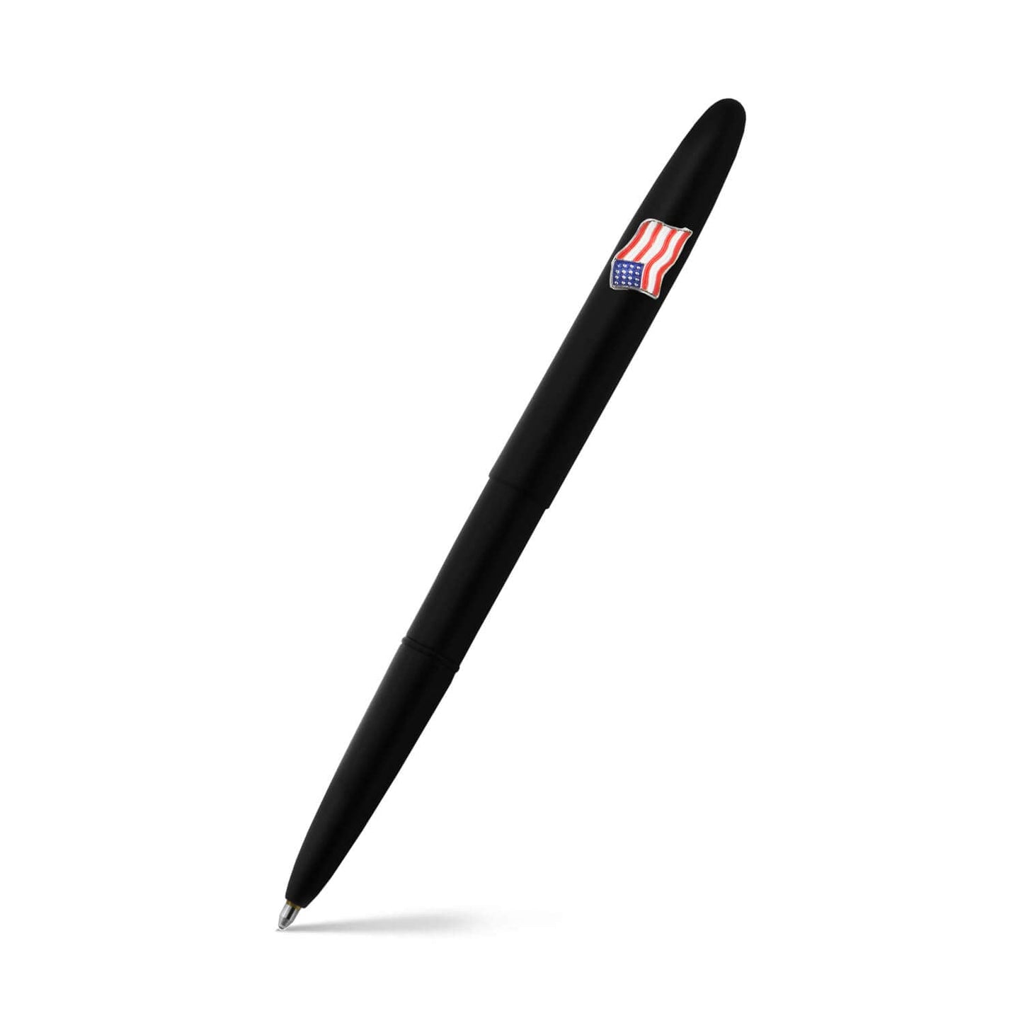 Fisher Space Pen, Bullet Space Pen with American Flag Emblem, Matte Black - electronicsexpo.com - Pens
