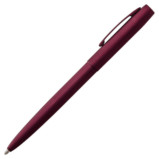 Fisher Space Pen Cap - O - Matic Pen, Ballpoint, Black Cherry, Cerakote Finish, Pocket Clip, Black Ink - electronicsexpo.com - Misc