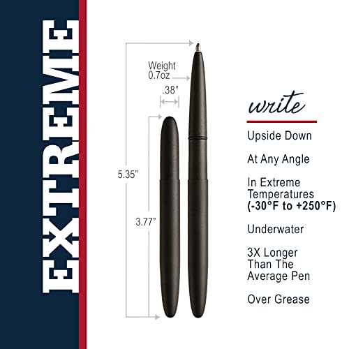 Fisher Space Pen Cerakote 400 Series Bullet Pen? Pressurized Ballpoint Pen + Cerakote Polymer - Coating Offers Durability, Hardness & Scratch - , Corrosion - , Heat - & Chemical - Resistance - Black Armor - electronicsexpo.com - Pens