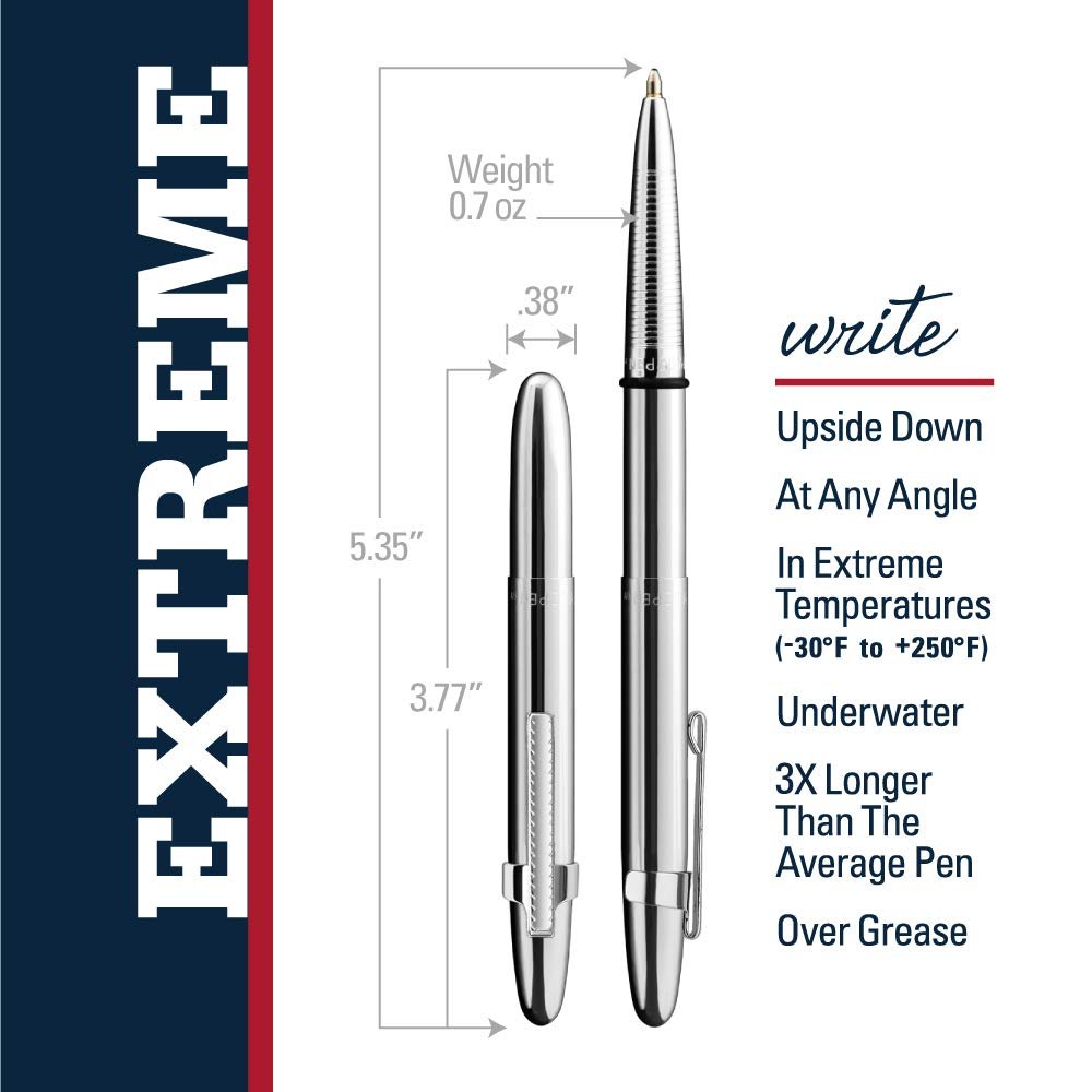 Fisher Space Pen Chrome Bullet Space Pen with Clip - electronicsexpo.com - Pens