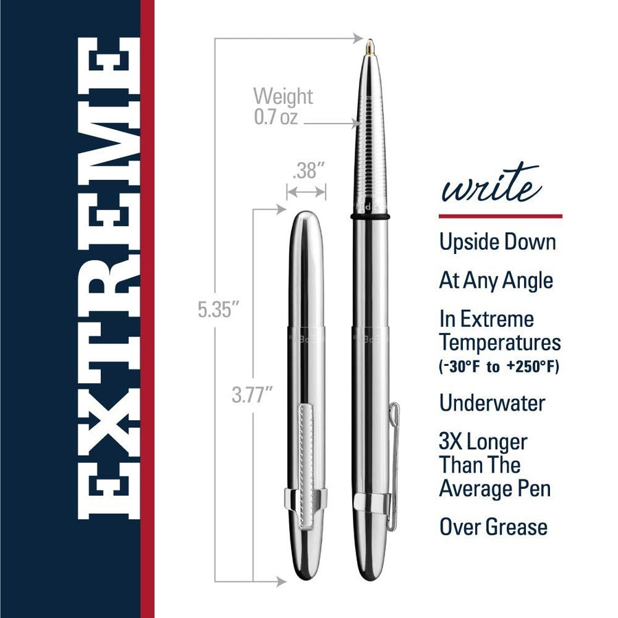 Fisher Space Pen Chrome Bullet Space Pen with Clip - electronicsexpo.com - Pens
