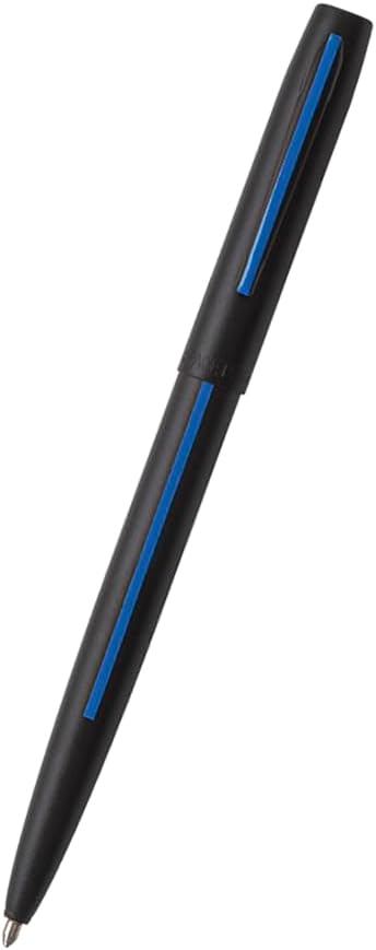 FISHER Space Pen Law Enforcement Cap - O - Matic Space Pen, Non - Reflective, Ballpoint, Matte Black, Black Ink, Pocket Clip - electronicsexpo.com - Pens
