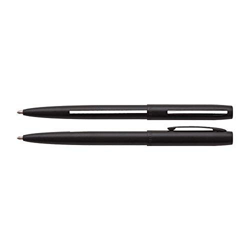 Fisher Space Pen M4BMWL Non - Reflective Matte Black with White Line EMS Cap - O - Matic Pen - electronicsexpo.com - Pens