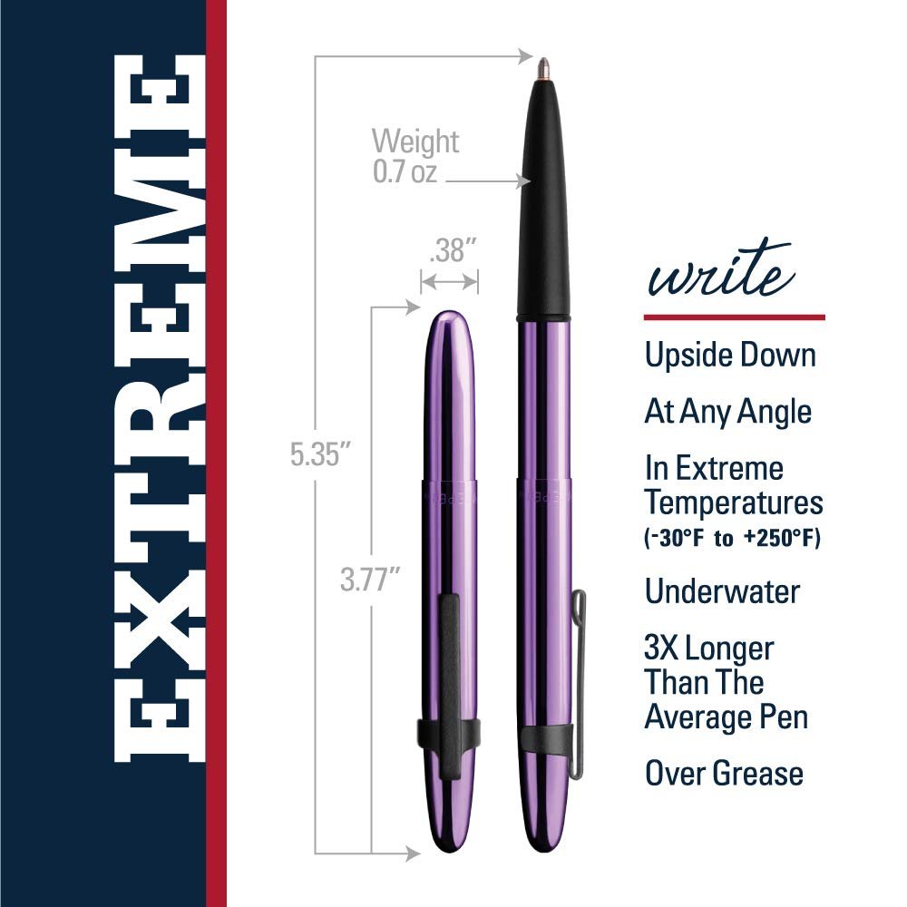 Fisher Space Pen Purple Bullet Space Pen with Clip - electronicsexpo.com - Pens