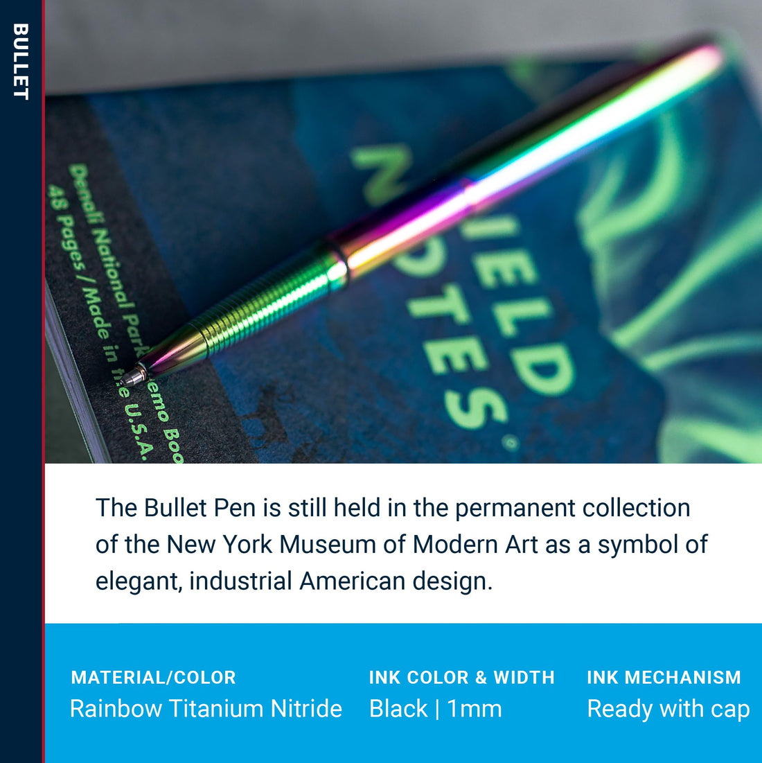 Fisher Spacepen 400RB - Rainbow Titanium Nitride Bullet Space Pen