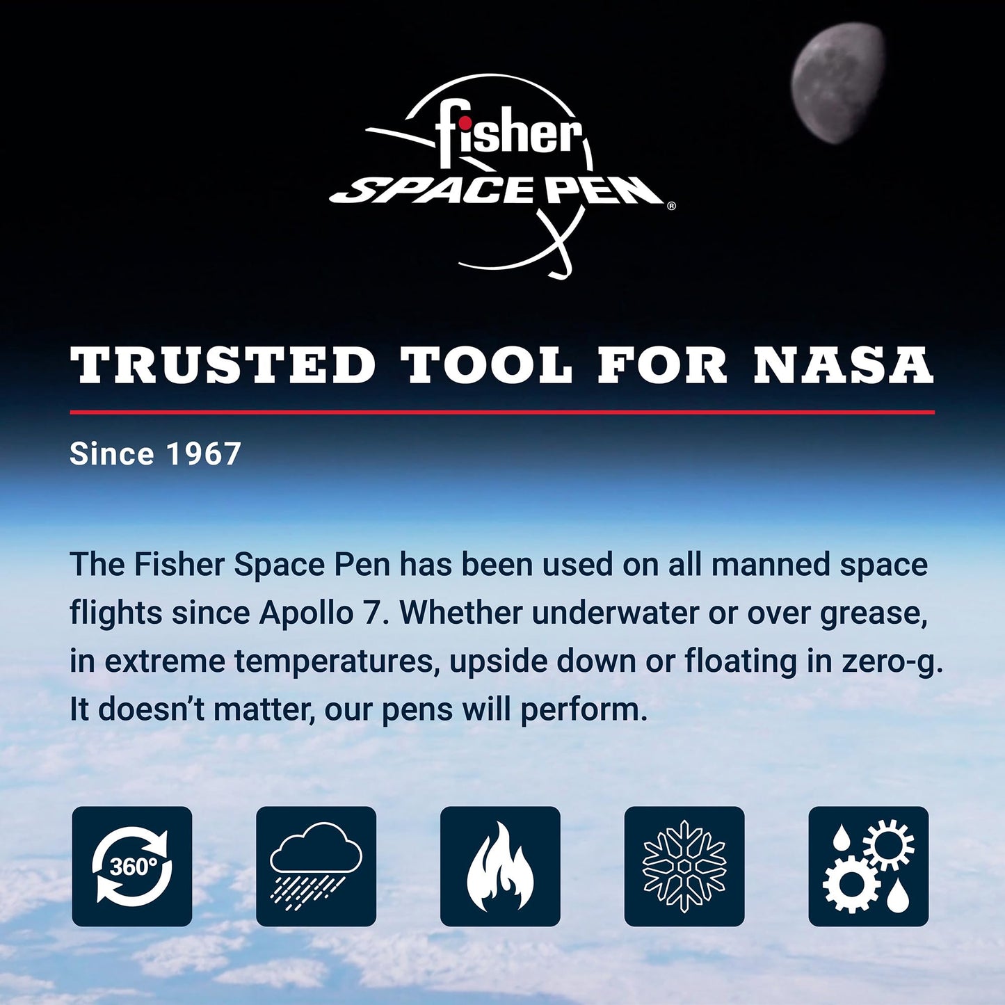 Fisher Spacepen 400RB - Rainbow Titanium Nitride Bullet Space Pen - electronicsexpo.com - Pens