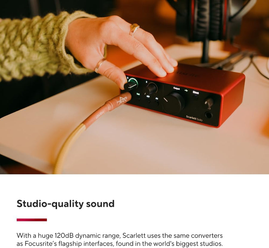 Focusrite Scarlett Solo USB - C Audio Interface (Gen 4) - electronicsexpo.com - Audio Interfaces