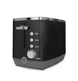 GE 2 Slice Black Stainless Steel Toaster, Extra Wide Slots for Toasting Bagels, Breads, Waffles & More, 7 Adjustable Shade Settings, Removable Crumb Tray, Countertop Kitchen Essentials, 850 Watts - electronicsexpo.com - Toasters & Toaster Ovens