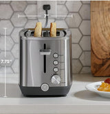 GE 2 Slice Stainless Steel Toaster, Extra Wide Slots for Toasting Bagels, Breads, Waffles & More, 7 Adjustable Shade Settings, Removable Crumb Tray, Countertop Kitchen Essentials, 850 Watts - electronicsexpo.com - Toasters & Toaster Ovens