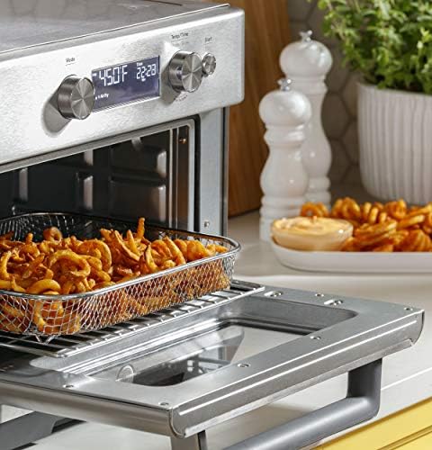 GE Digital Air Fryer Toaster Oven + Accessory Set | Convection Toaster with 8 Cook Modes | Large Capacity Oven - Fits 12" Pizza | Countertop Kitchen Essentials | Stainless Steel - electronicsexpo.com - Cookware