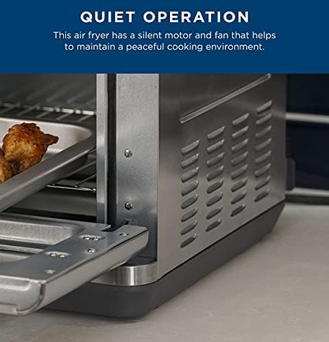 GE Digital Air Fryer Toaster Oven + Accessory Set | Convection Toaster with 8 Cook Modes | Large Capacity Oven - Fits 12" Pizza | Countertop Kitchen Essentials | Stainless Steel - electronicsexpo.com - Cookware