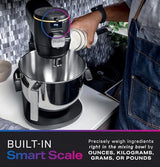 GE Profile Smart Stand Mixer w/Built - In Smart Scale & Auto Sense Technology, 7qt Stainless Steel Bowl, 11 Speed l Dough Hook, Beater, 11 - wire whip l works w/Amazon Alexa & Google Home l Mineral Silver - electronicsexpo.com - Cookware