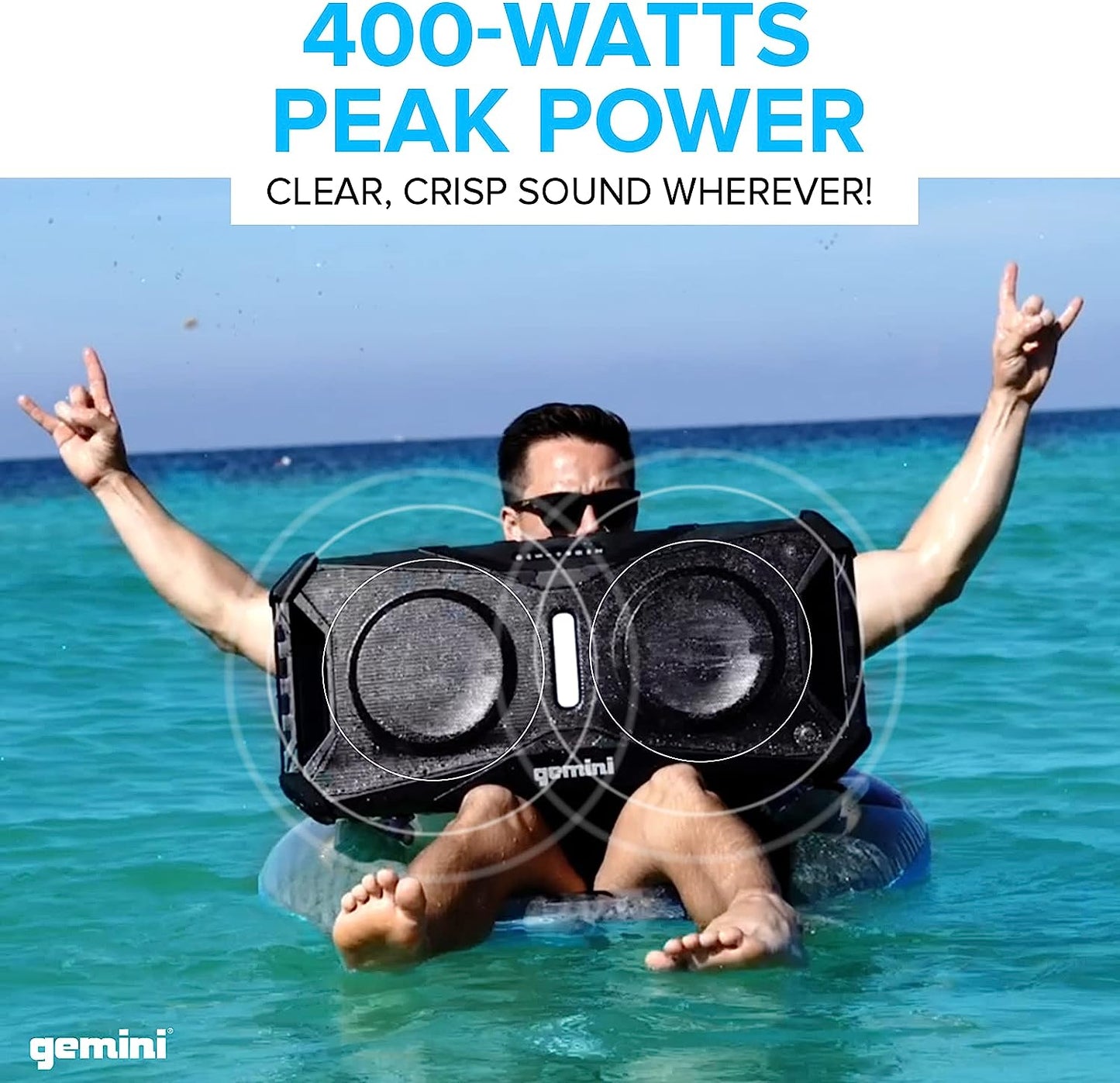 Gemini SOSP - 8 SoundSplash 400W Waterproof Bluetooth Speaker with Lights - electronicsexpo.com - Powered + PA Speakers