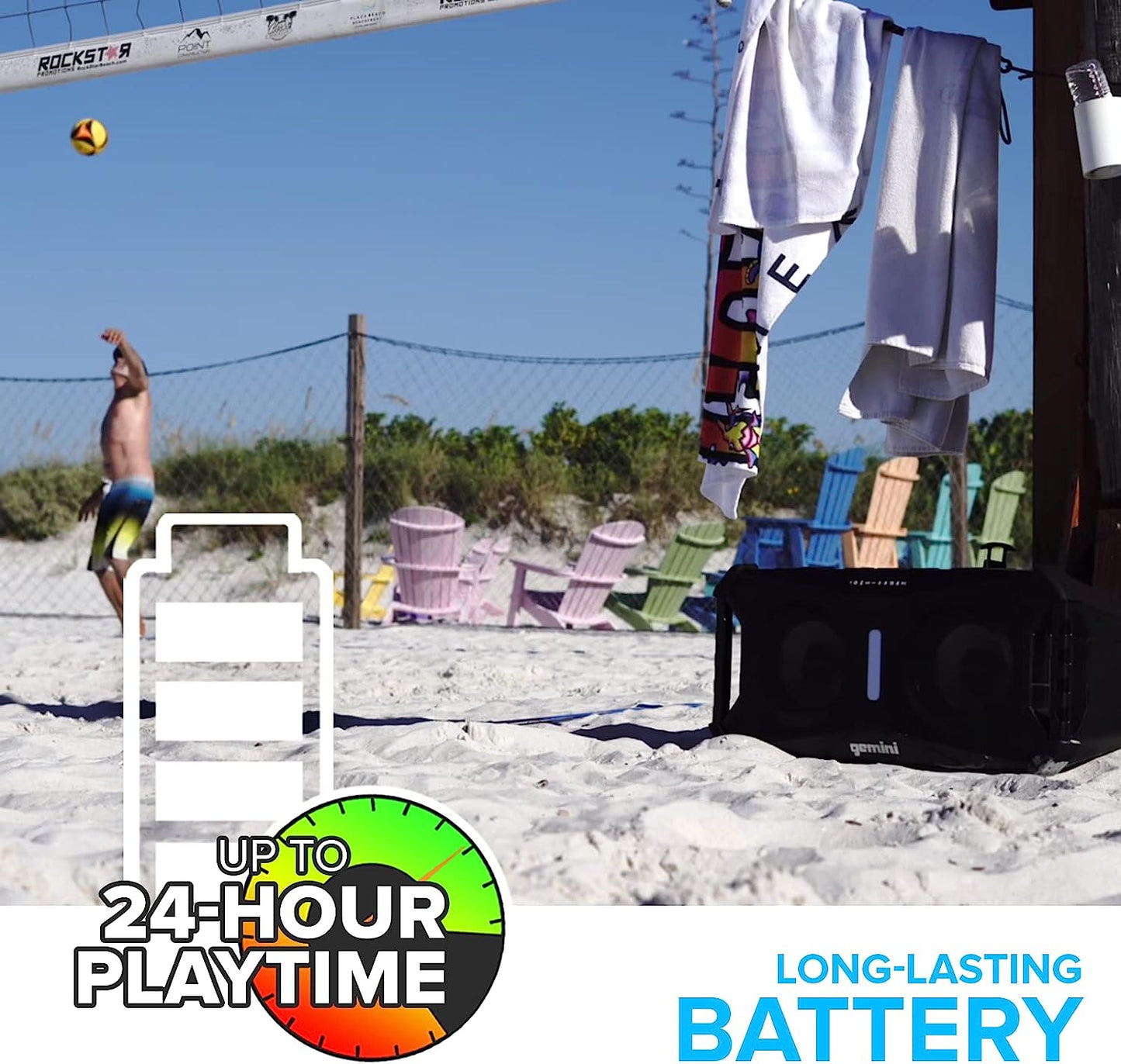 Gemini SOSP - 8 SoundSplash 400W Waterproof Bluetooth Speaker with Lights - electronicsexpo.com - Powered + PA Speakers