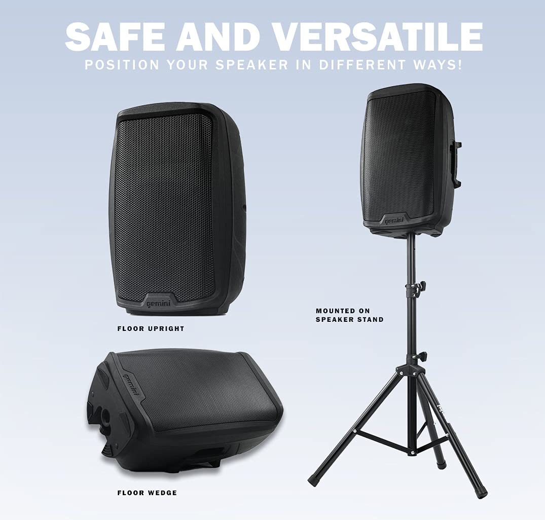 Gemini Sound AS - 2108BT 8" 500W Bluetooth PA Speaker, 2 - Ch. Mixer, Portable - electronicsexpo.com - Misc