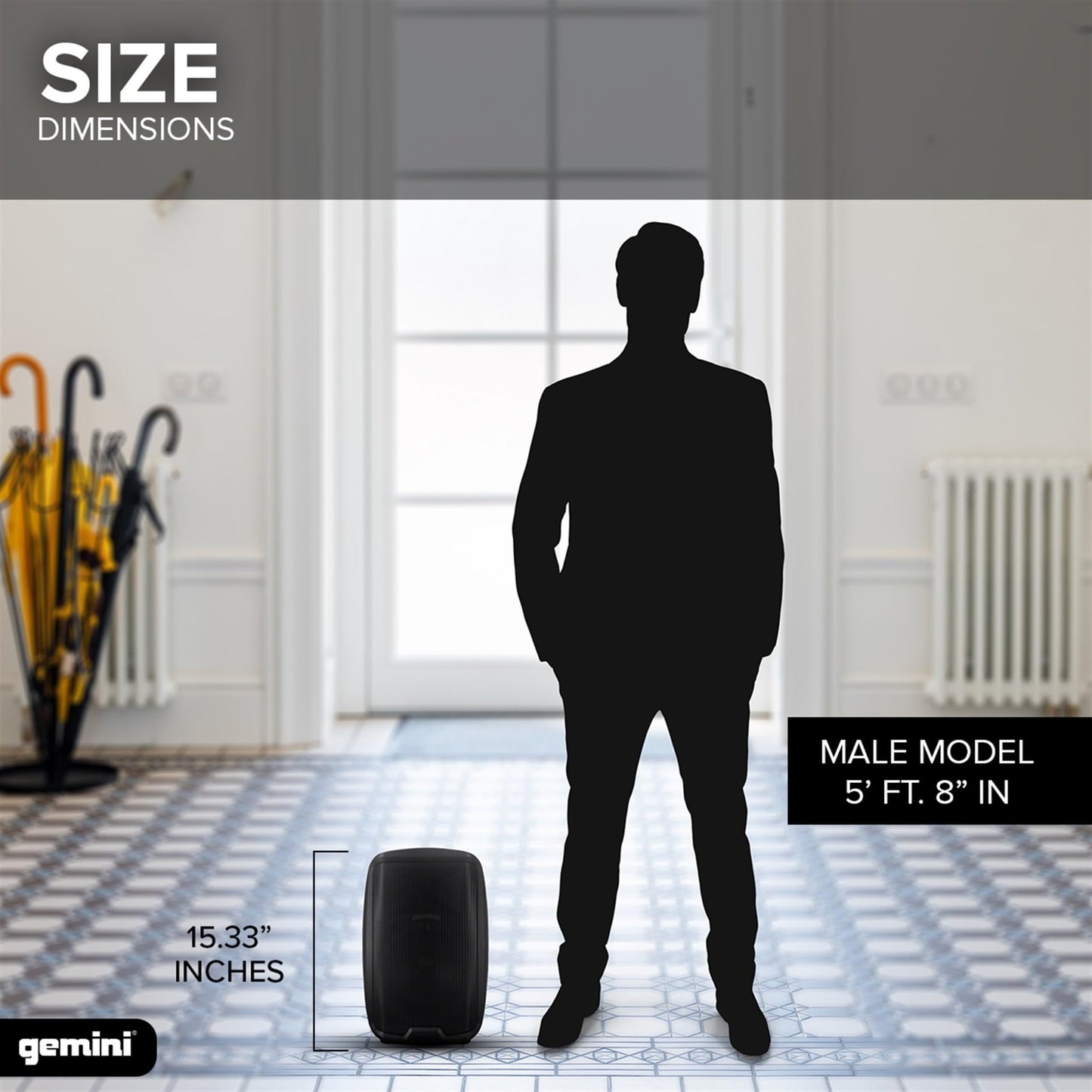 Gemini Sound AS - 2108BT 8" 500W Bluetooth PA Speaker, 2 - Ch. Mixer, Portable - electronicsexpo.com - Misc