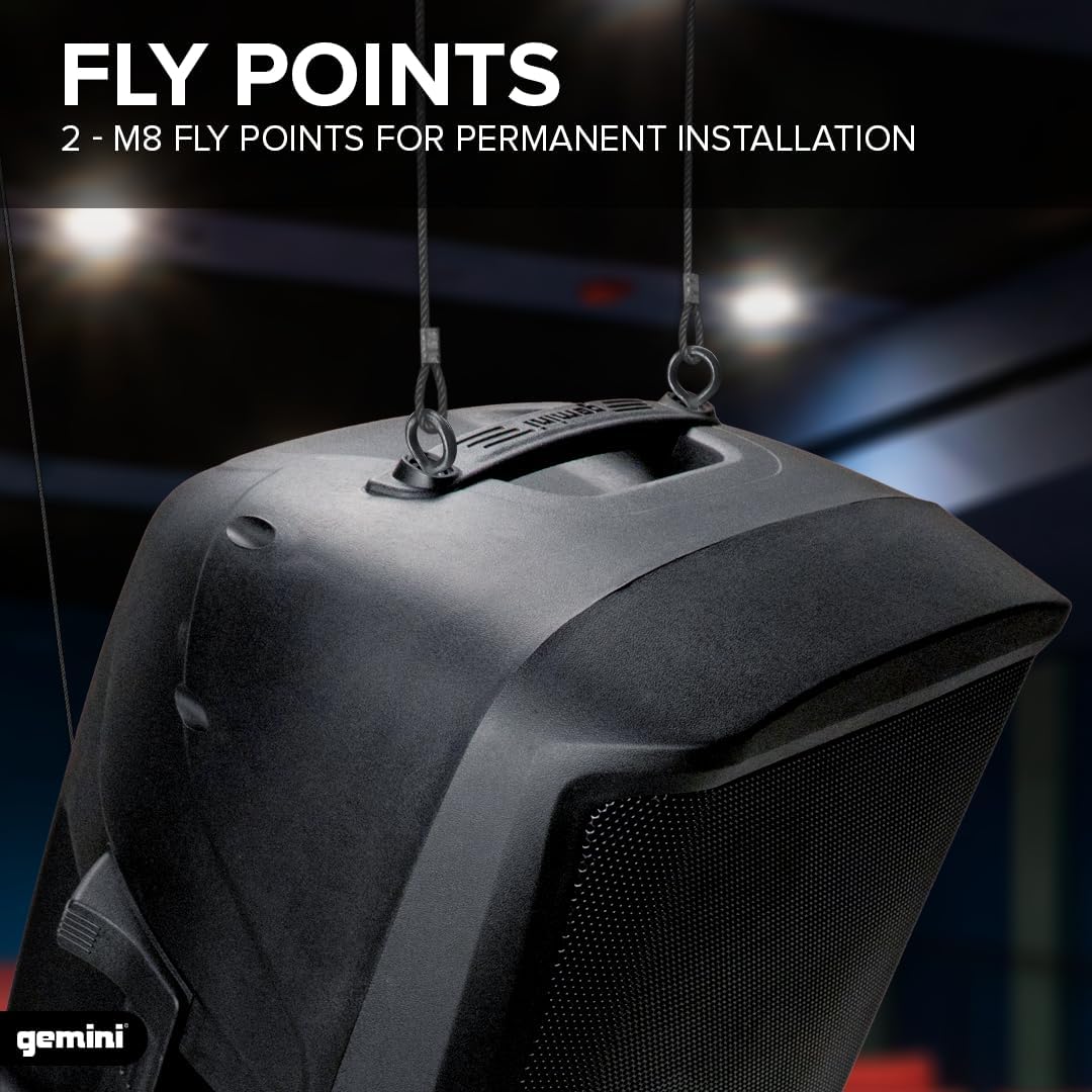Gemini Sound AS - 2112BT Active Bluetooth PA System, 12 Inch Woofer 1500W Watts DJ Speakers, SD, USB, XLR Input/Output, 2 x 1/4 Inch Microphone/RCA and AUX Inputs w/Handles, TWS - electronicsexpo.com - Misc