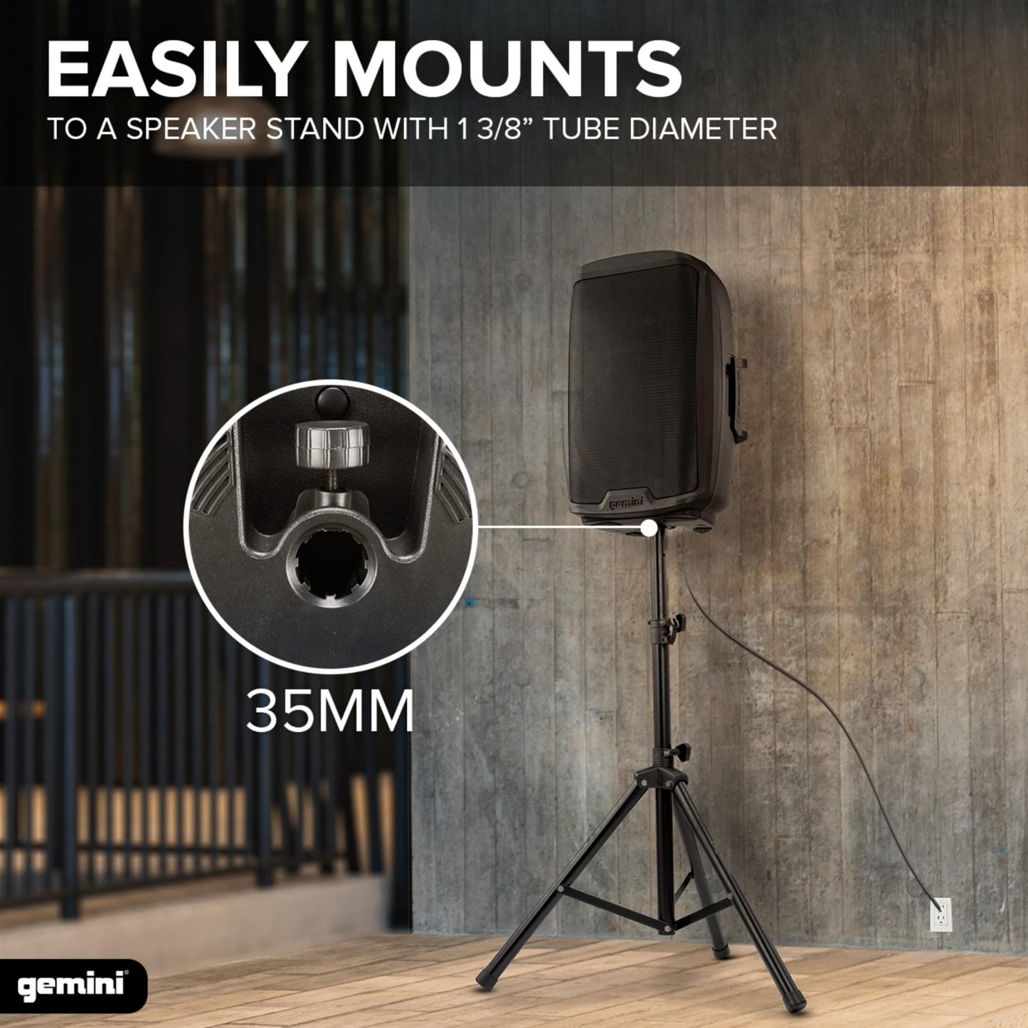 Gemini Sound AS - 2112P Amplified 2 - Channel PA DJ System, 12" Inch Woofer 1500W Watts Power Speakers with XLR Input/Output, 2 x 1/4" Inch Microphone/RCA and AUX Inputs w/Handles - electronicsexpo.com - Misc