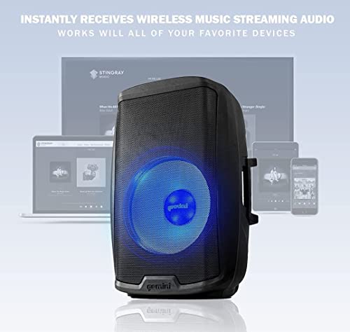 Gemini Sound AS - 2115BT - LT 2000W 15" Bluetooth PA Speaker with LED Lights - electronicsexpo.com - Powered + PA Speakers