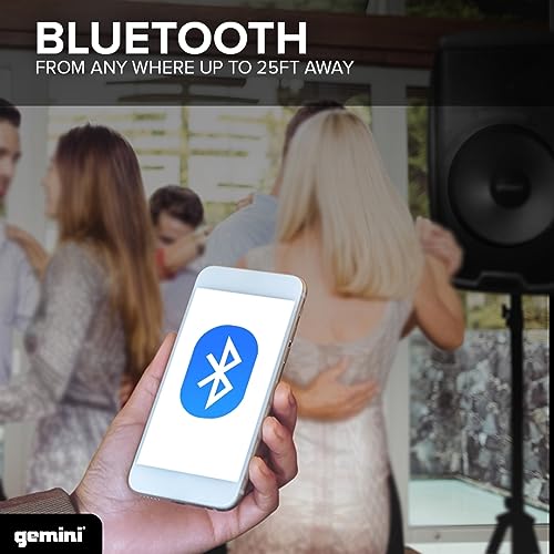 Gemini Sound AS - 2115BT - PK 2000 Watt 15 Inch Woofer Professional Active Bluetooth DJ PA Speaker, Stand, Mic and Remote Set with Onboard 3 - Channel. TWS Stereo Pairing/Linking and Pro Fly Points - electronicsexpo.com - Misc
