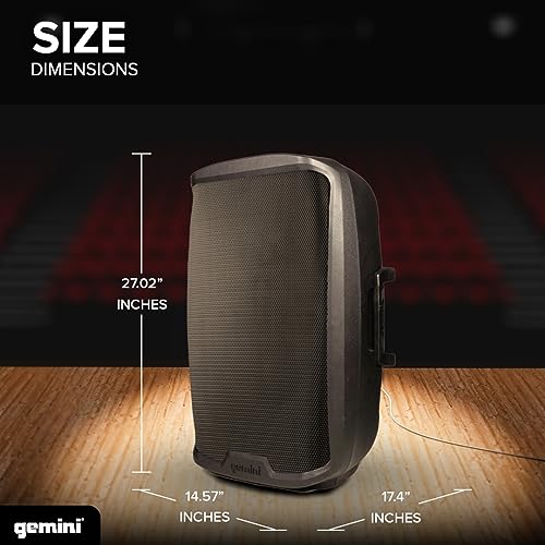 Gemini Sound AS - 2115BT - PK 2000 Watt 15 Inch Woofer Professional Active Bluetooth DJ PA Speaker, Stand, Mic and Remote Set with Onboard 3 - Channel. TWS Stereo Pairing/Linking and Pro Fly Points - electronicsexpo.com - Misc