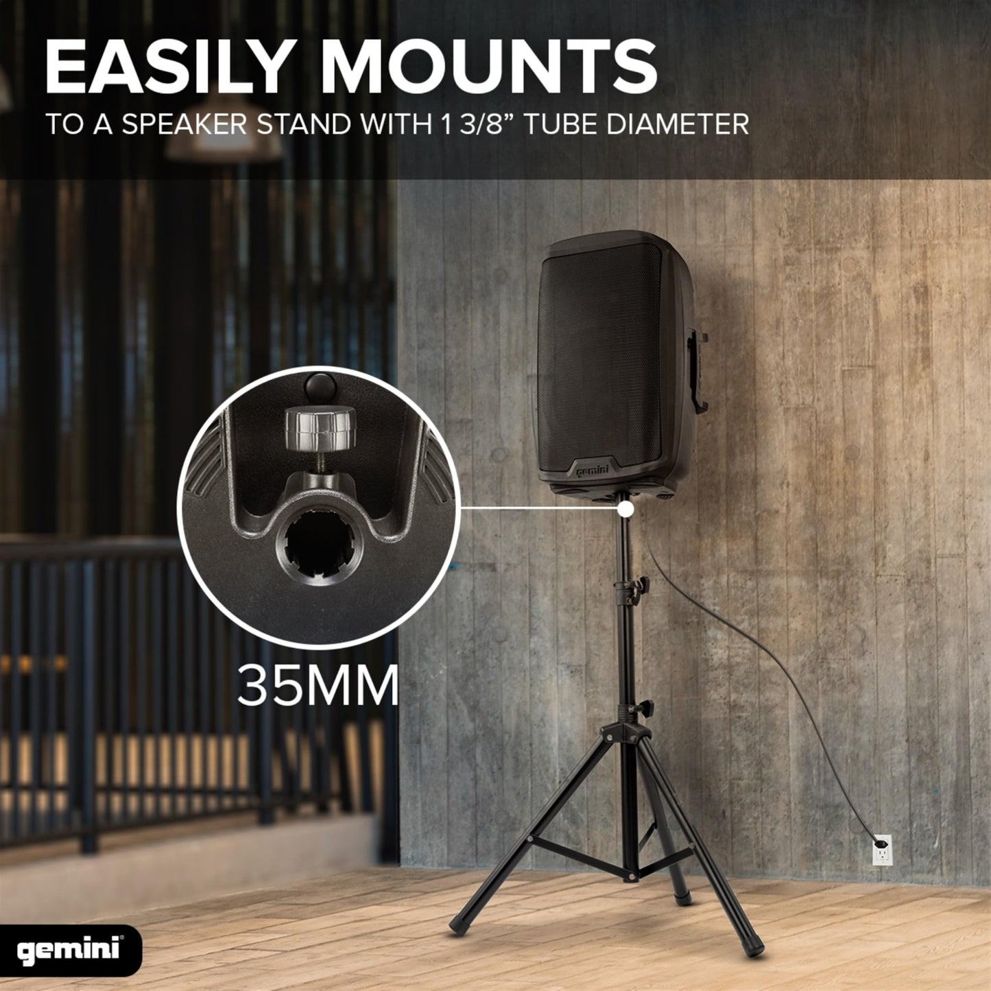 Gemini Sound AS - 2115P Amplified 2 - Channel PA DJ Monitor System, 15" Inch Woofer 2000W Watts Power Speakers with XLR Input/Output, 2 x 1/4" Inch Microphone/RCA and AUX Inputs w/Handles - electronicsexpo.com - Misc