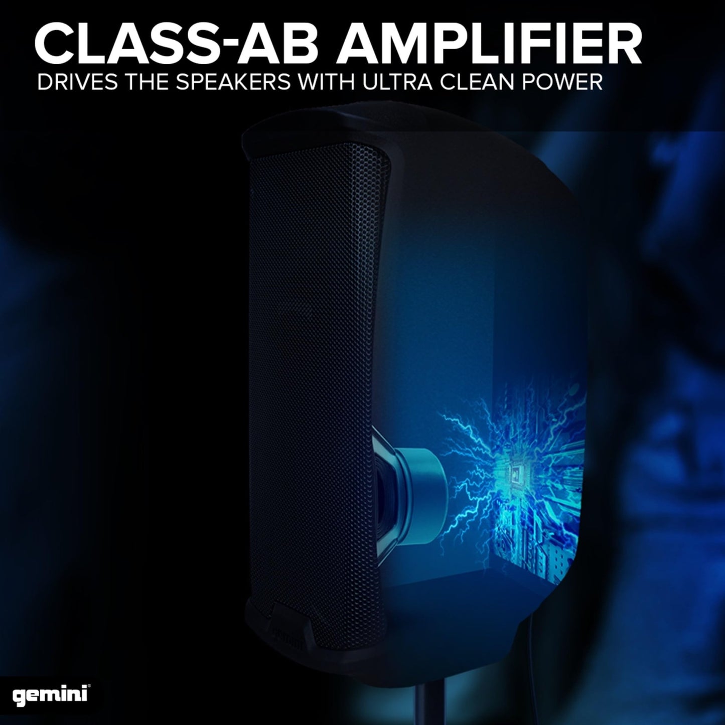 Gemini Sound AS - 2115P Amplified 2 - Channel PA DJ Monitor System, 15" Inch Woofer 2000W Watts Power Speakers with XLR Input/Output, 2 x 1/4" Inch Microphone/RCA and AUX Inputs w/Handles - electronicsexpo.com - Misc