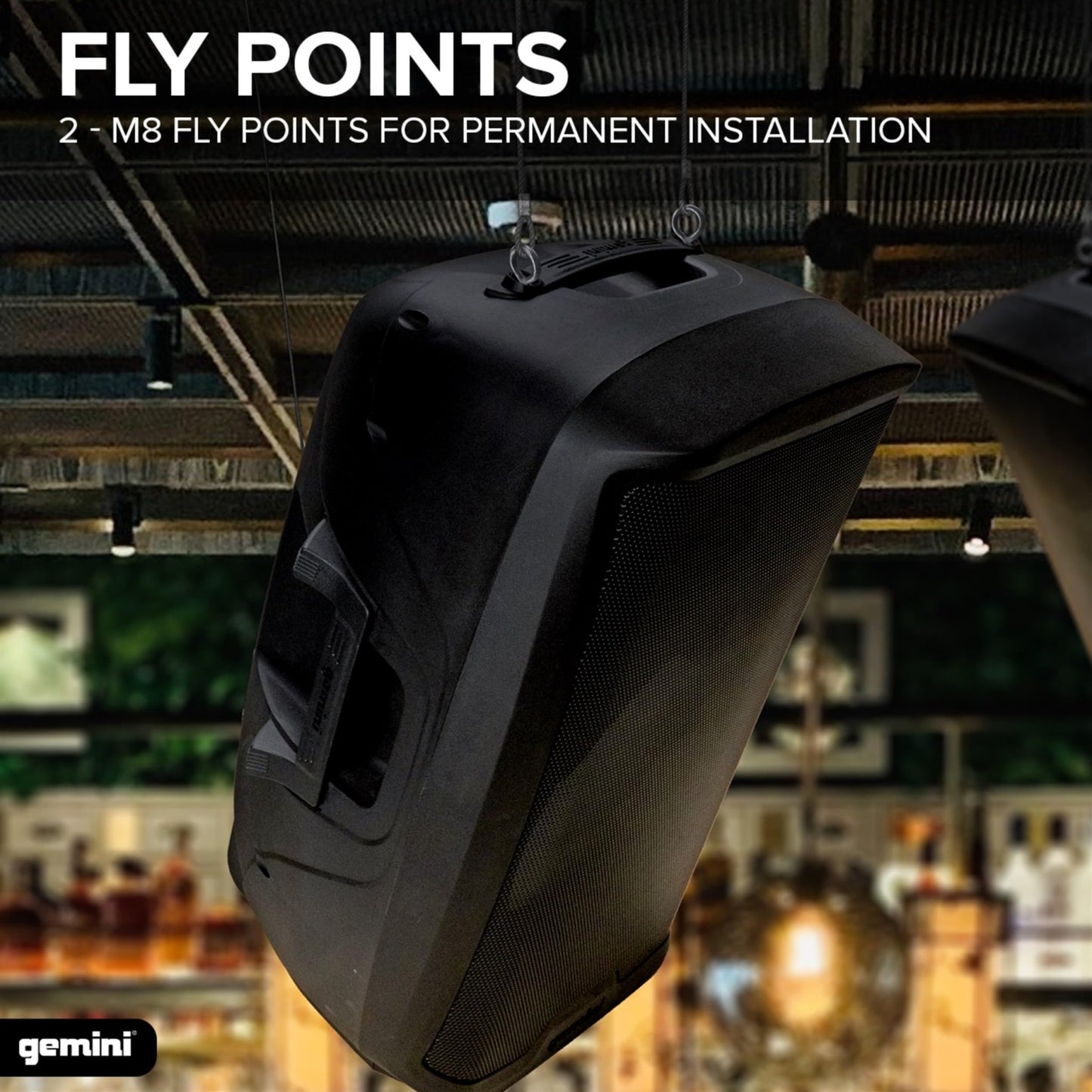 Gemini Sound AS - 2115P Amplified 2 - Channel PA DJ Monitor System, 15" Inch Woofer 2000W Watts Power Speakers with XLR Input/Output, 2 x 1/4" Inch Microphone/RCA and AUX Inputs w/Handles - electronicsexpo.com - Misc