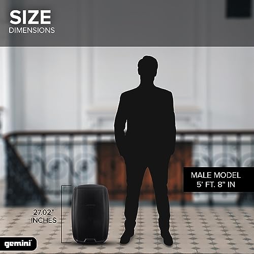 Gemini Sound AS - 2115P Amplified 2 - Channel PA DJ Monitor System, 15" Inch Woofer 2000W Watts Power Speakers with XLR Input/Output, 2 x 1/4" Inch Microphone/RCA and AUX Inputs w/Handles - electronicsexpo.com - Misc